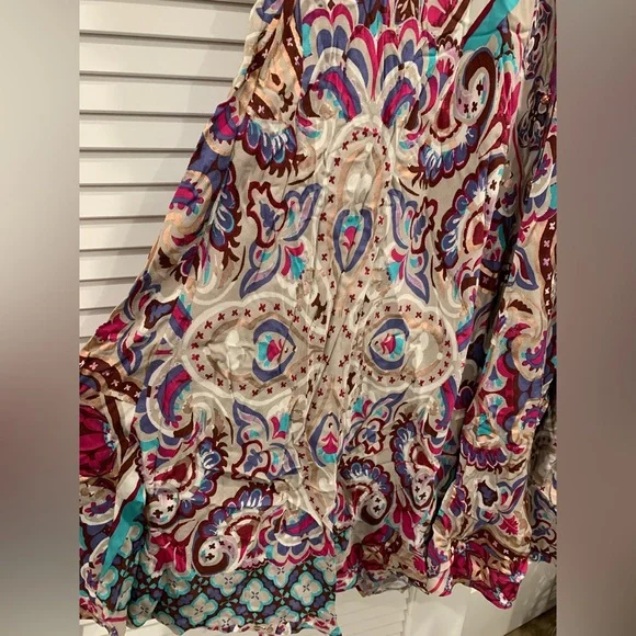 NWT Soft Surroundings Paloma maxi floral boho indies 70’s eclectic resorts MP